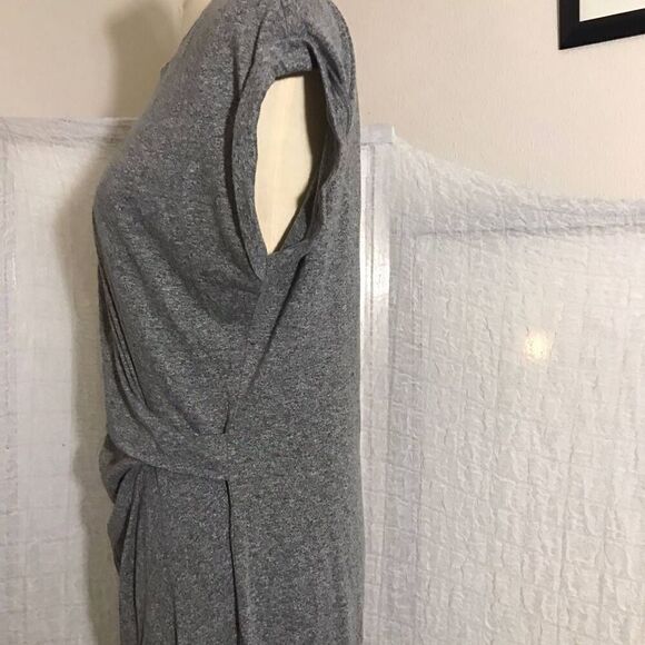 GAP Gray Short Sleeve Dress Gathered Dress Waist Size M - Picture 9 of 11